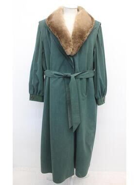 Showroom New Green Raincoat & Sheared Beaver Fur Coat Jacket Women Woman Sz 6-8